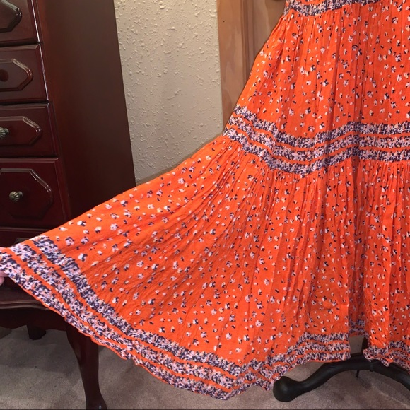 Free People Rare Feeling Orange Maxi Dress - Picture 8 of 16